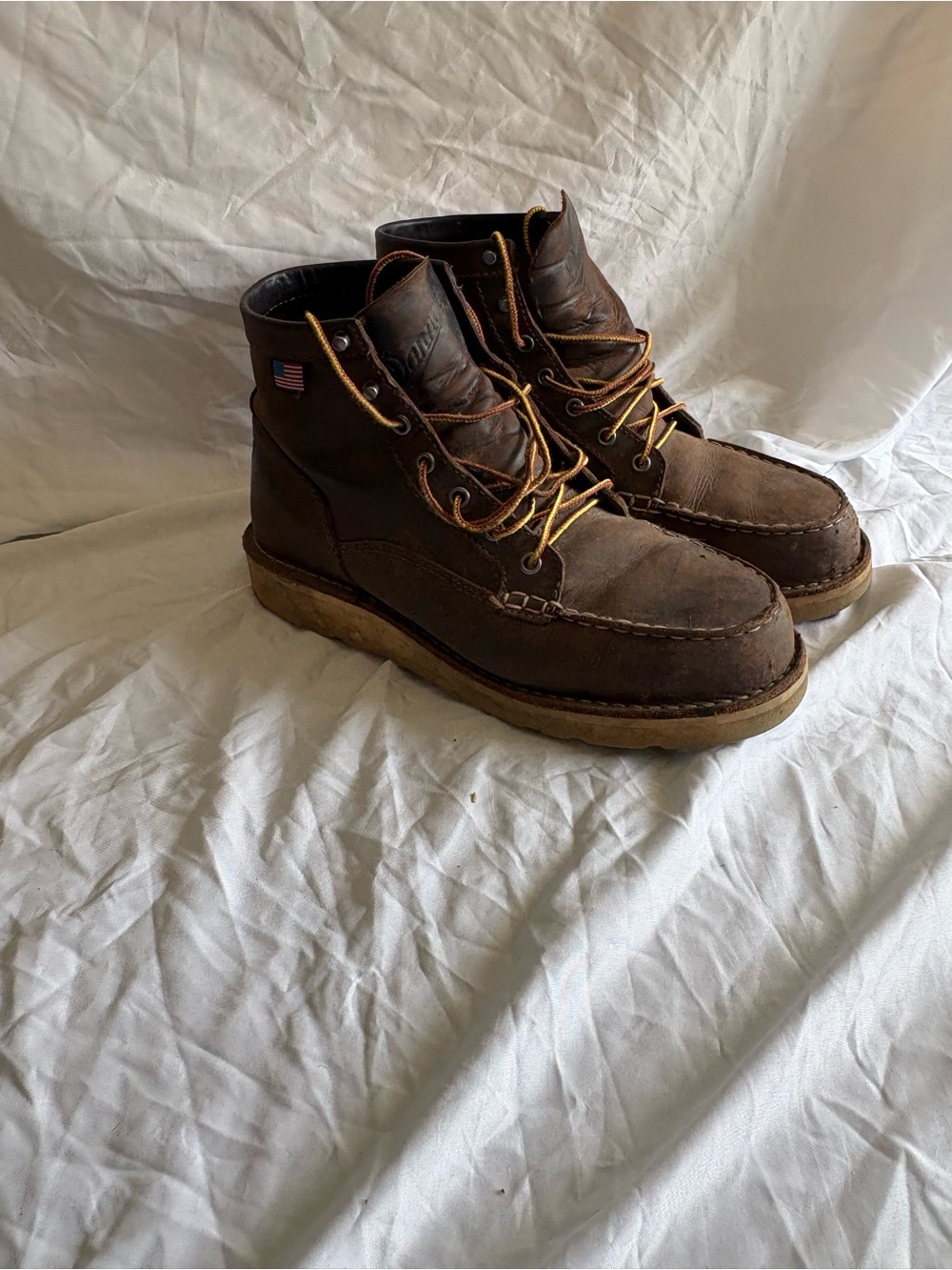 Danner Brown Leather Moc Toe Work Boots